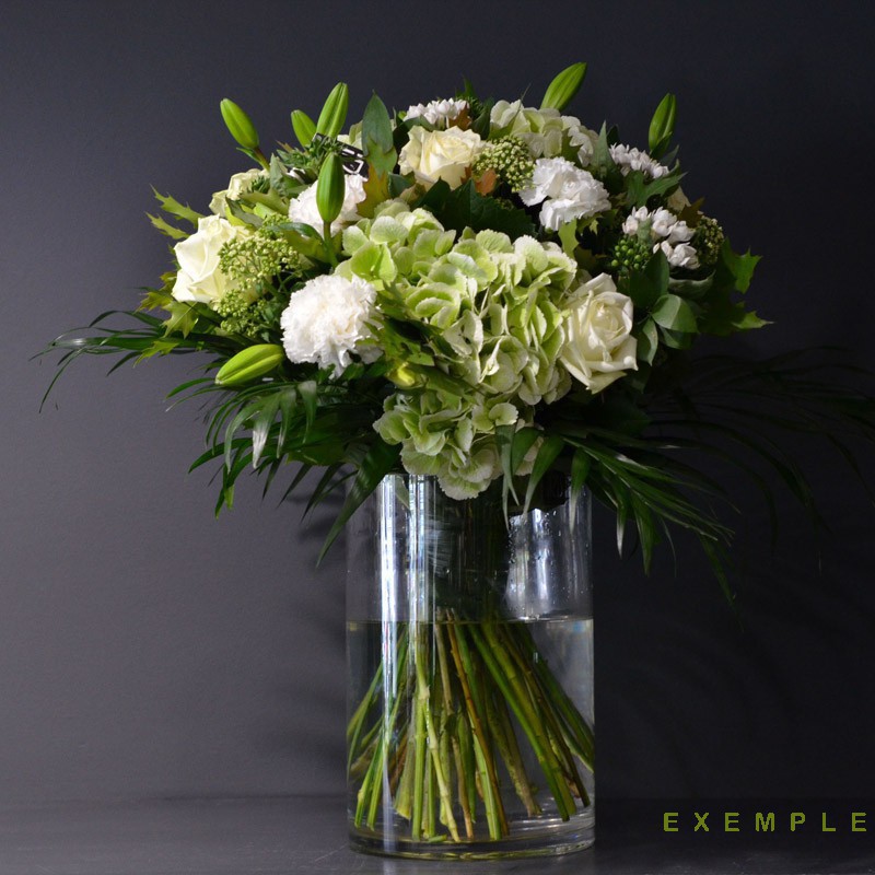 bouquet long tiges avec vase